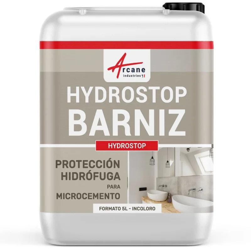 Barniz para hormigón pulido, protección hidrófuga, oleófuga: hydrostop - 5 l - arcane industries