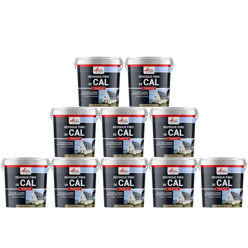 Enlucido a base de cal para decoración interior y exterior - tradiplus - 10 x 15 kg palermo - beige - arcane industries