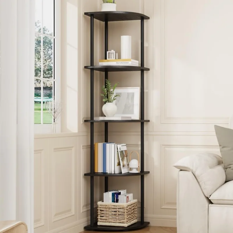 Kaket estantería de esquina, estante de almacenamiento de esquina de cinco niveles estantería de almacenamiento multifuncional dormitorios salas estar