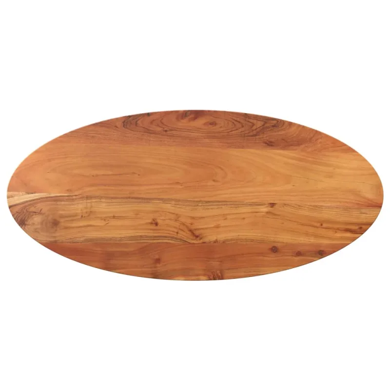 Tablero de mesa ovalado madera maciza de acacia 120x60x2,5 cm