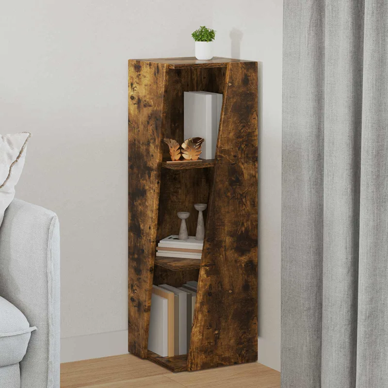 Estante lateral roble ahumado 33 x 32 x 100,5 cm