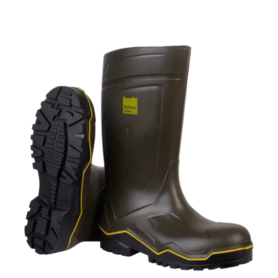 Bottes de travail vertes rubber line - solidur - rlo4vt-42