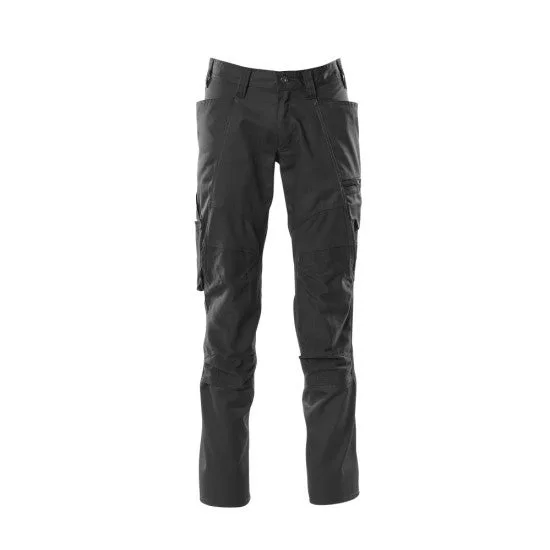 Pantalon de travail avec poches genouillères mascot accelerate - 18579-442-noir-76-42