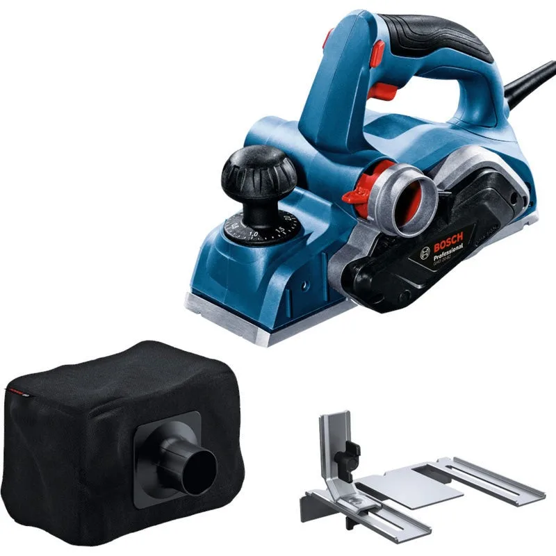 Rabot gho 20-82 professional - 700 w - avec butée parallèle, clé de montage, sac à poussière - bosch - 06015a9100