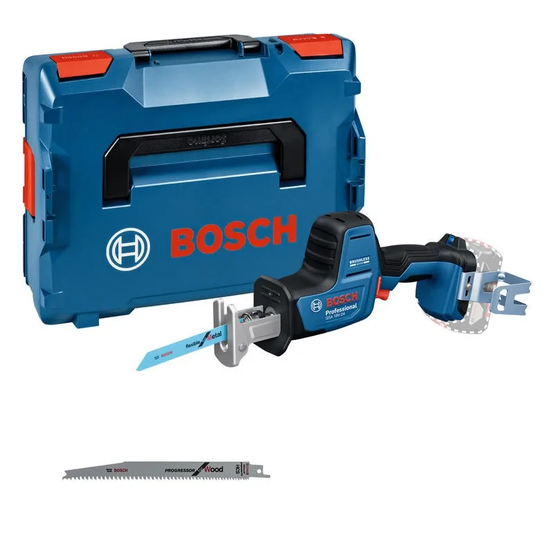 Scie sabre gsa 18v-24 professional avec 2 lames (bois, métal) en coffret l-boxx - bosch - 06016a5101