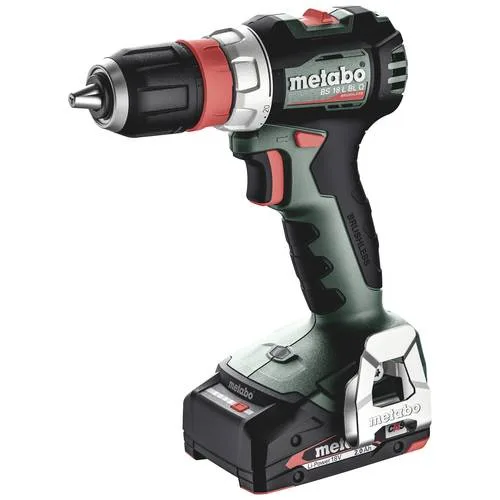 Perceuse-visseuse sans fil bs 18 l bl q - metabo - avec 2 batteries 18v 2.0ah - chargeur - metabox - 613156500