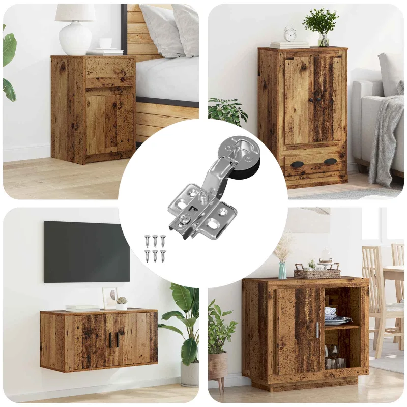 Bisagra 123 pcs plateado 35 mm hierro vidaxl