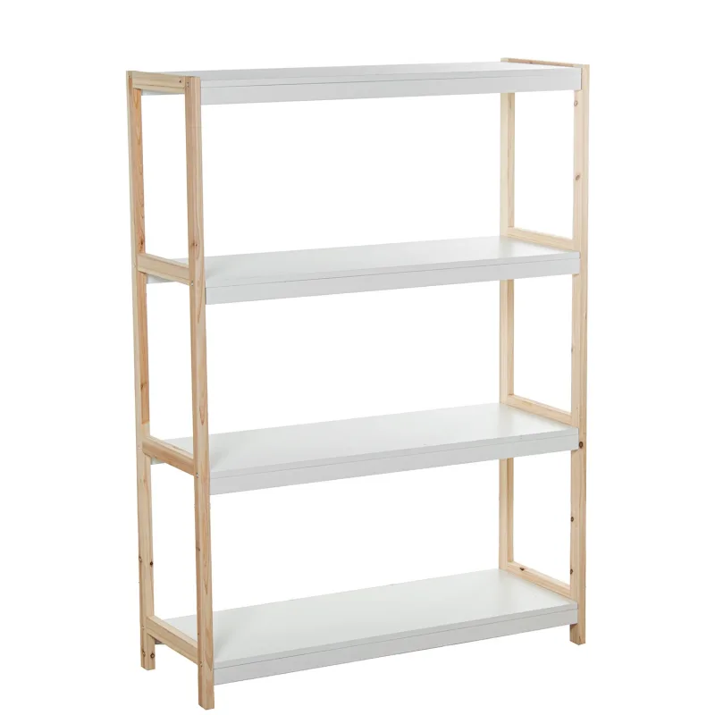 Estanteria madera 4 niveles blanco,natural
