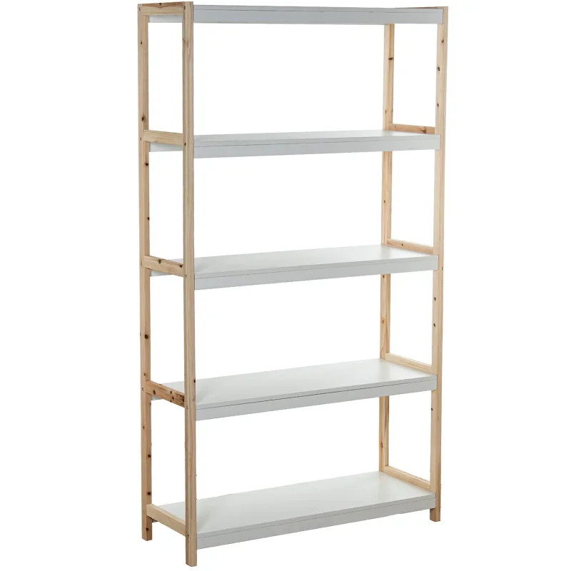 Estanteria madera 5 niveles blanco,natural