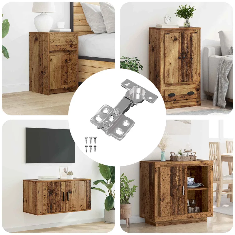 Bisagra 257 pcs níquel 85 x 52,5 x 9,5 mm hierro vidaxl