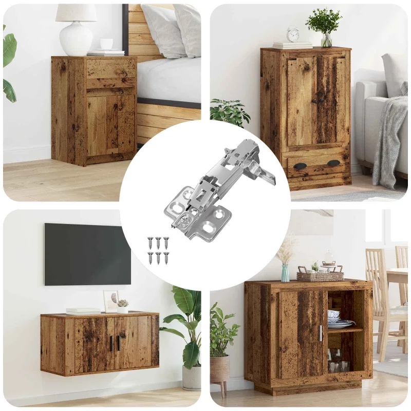 Bisagra 126 pcs níquel 139 x 64,1 x 10 mm hierro vidaxl