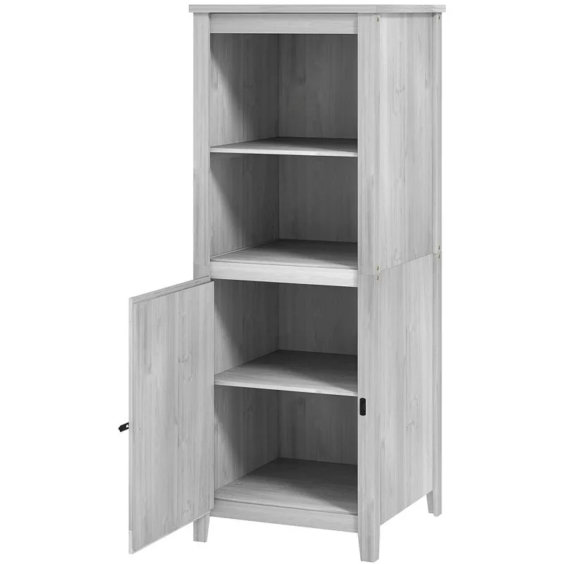 Caseta de jardín de madera, cobertizo para herramientas resistente a la intemperie de 60x60x160 cm, cobertizo de almacenamiento con puerta, estantes r