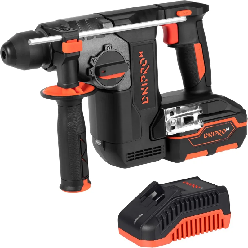 Martillo perforador a batería 20v sds plus 2.5 joule. 4800 bpm. brushless sin escobillas. incluye 1x batería 4ah y cargador.