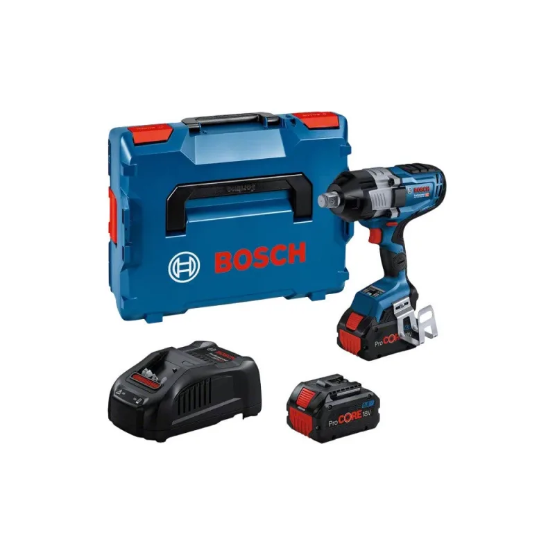 Boulonneuse gds 18v-1600 hc - bosch - avec 2 batteries 18v 8 ah - chargeur rapide - l-boxx - 06019m1002