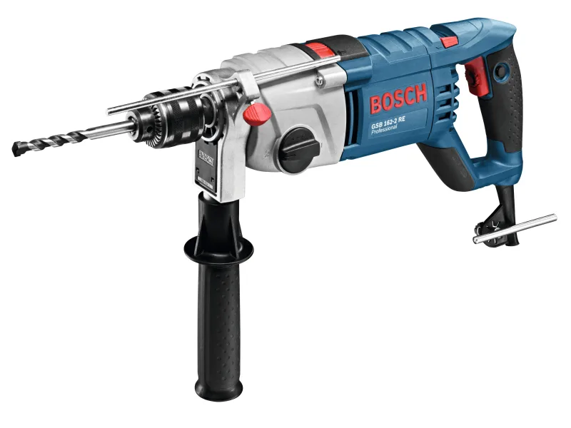 Taladro percutor bosch professional 1500w - incluye empuñadura adicional, maletín de transporte, tope de profundidad, portabrocas de corona dentada de 16mm - gsb 162-2 re professional