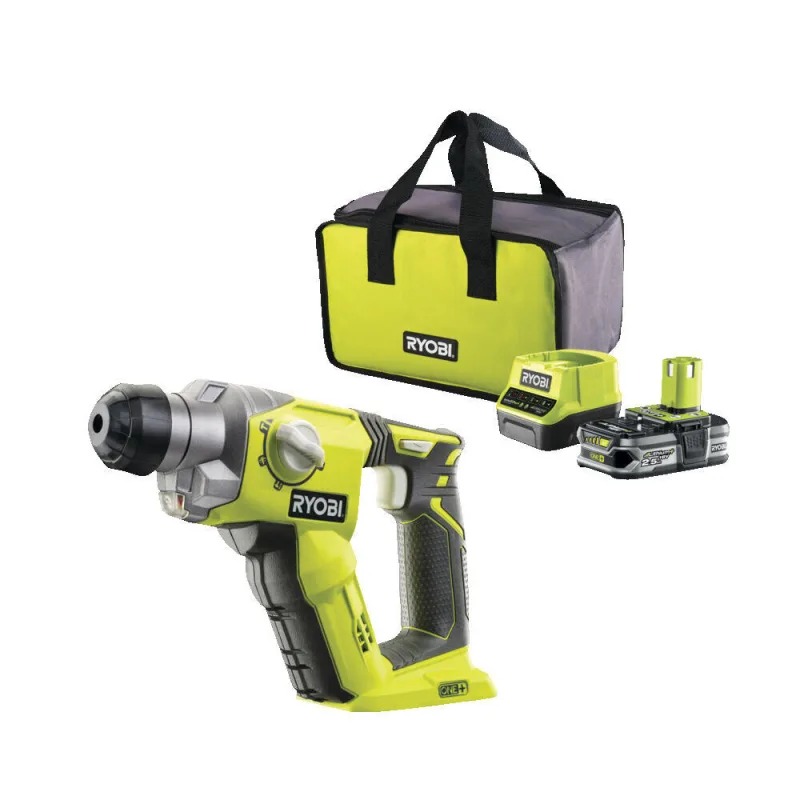 Martillo perforador a batería sds plus ryobi 18v ion litio 1,3j