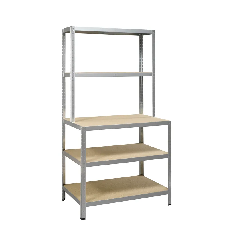 Estantería metálica en kit 5 baldas strong work - gris - 100x186x60 cm - avasco