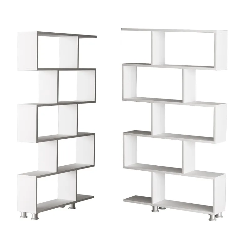 Librería de madera nilüfer - 90 x 20 x 156 cm - blanco