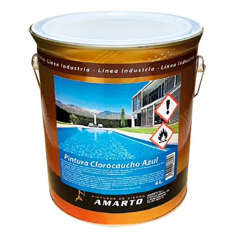 Pintura clorocaucho interior y exterior pared y techo disolvente semibrillante azul lavable 15 l