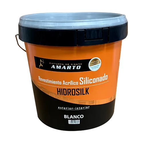 Revestimiento liso siliconado hidrosilk interior y exterior pared y techo base agua mate blanco lavable 14 l