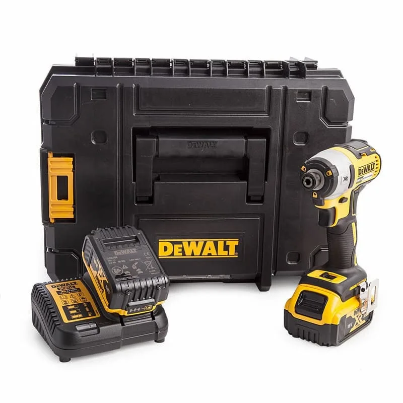 Dewalt dcf887p2-qw - atornillador impacto sin escobillas xr 18v 1/4 205nm con 2 baterías y maletín tstak
