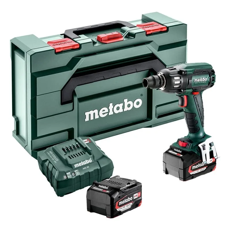 Destornillador de impacto metabo - ssw 18 ltx 400 bl 2 x 4,0 ah li-power, asc 55, maletín - 602205500