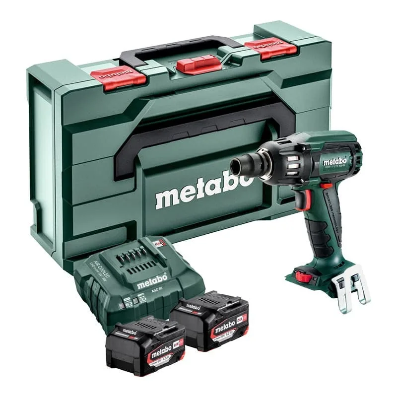 Metabo ssw 18 ltx 400 bl visseuse à chocs sans fil 18v ( 602205650 ) 400nm 1/2 brushless + 2x batteries 5,2ah + chargeur + coffret de transport