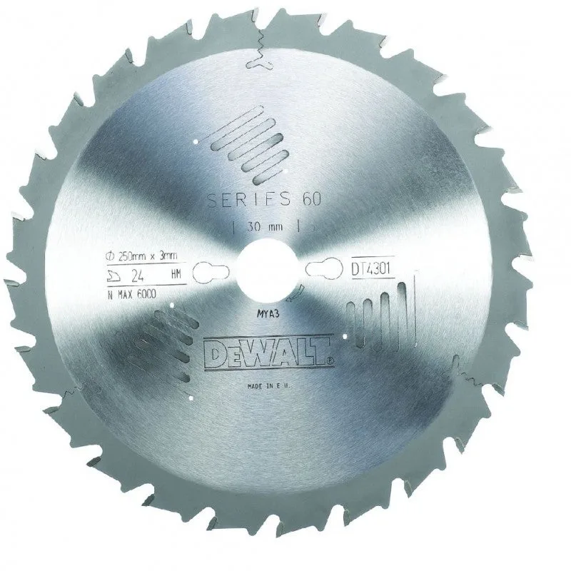 Dewalt dt4301-qz - blade pour cie radiale 250x30mm 24d ft/dl10 °