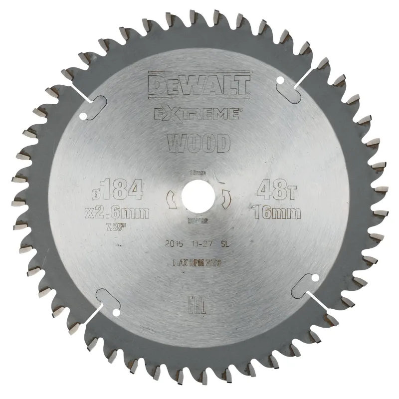 Dewalt dt4092 hoja sierra circular port. 184x16mm 48d
