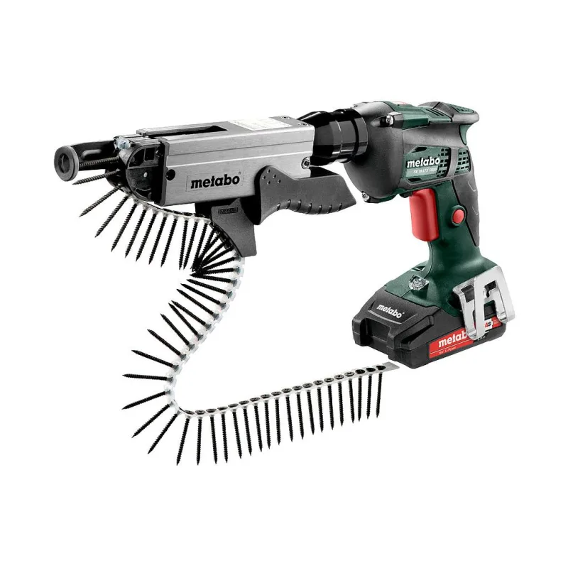 Visseuse sans fil 18v 2x2ah li-ion pour cloisons sèches 5nm avec chargeur de vis et coffret se 18 ltx 6000 + sm 5-55