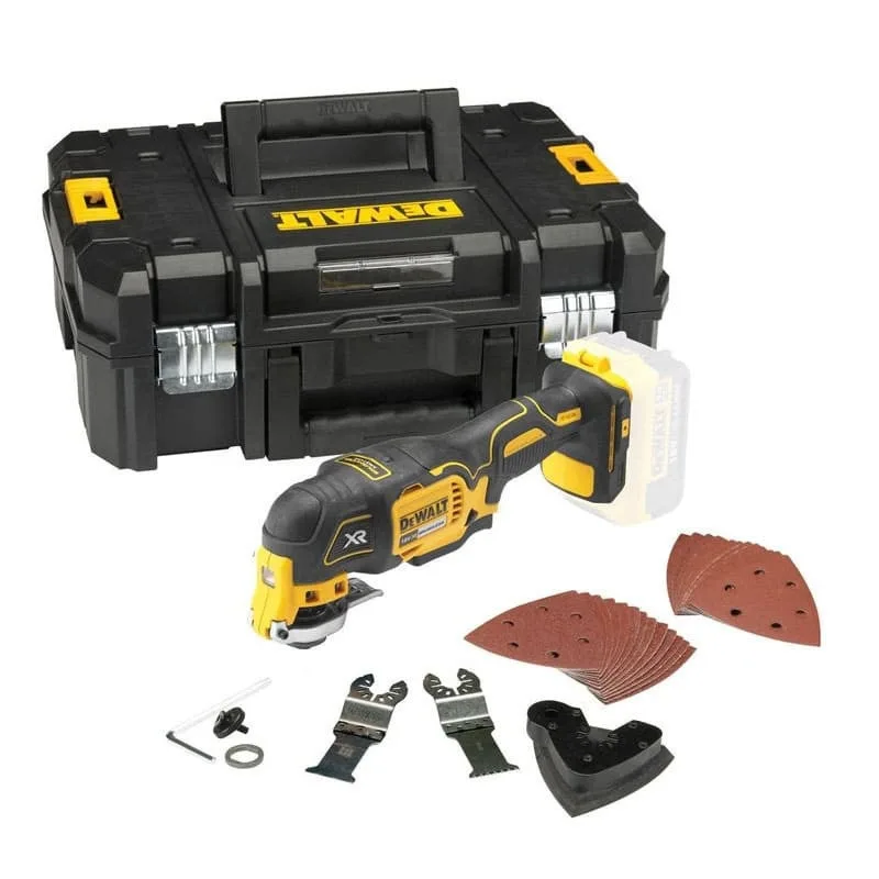 Dewalt dcs355nt-xj utensile multi-funzione ad oscillazione, motore brushless, in valigetta tstak senza batteria e caricabatterie, 18 volts