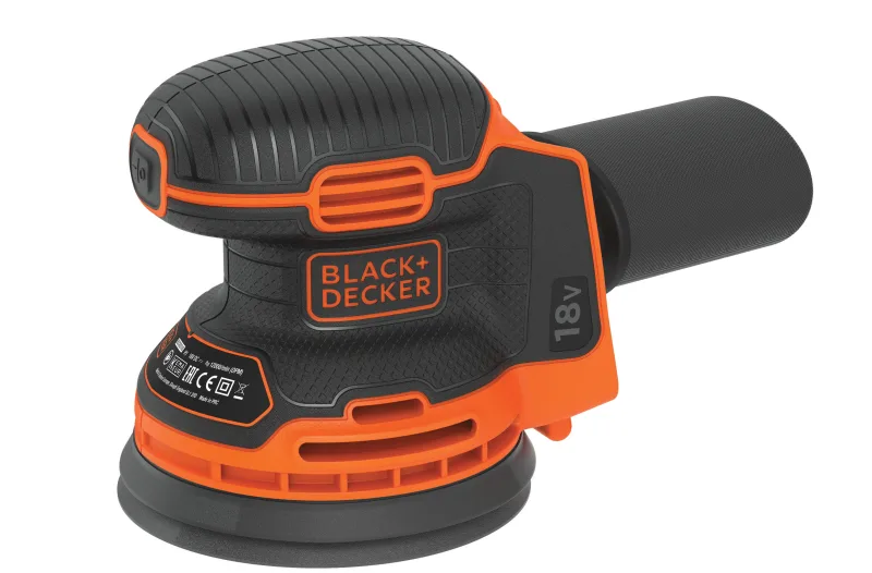 Lijadora excéntrica sin cable black + decker de 18v 125mm