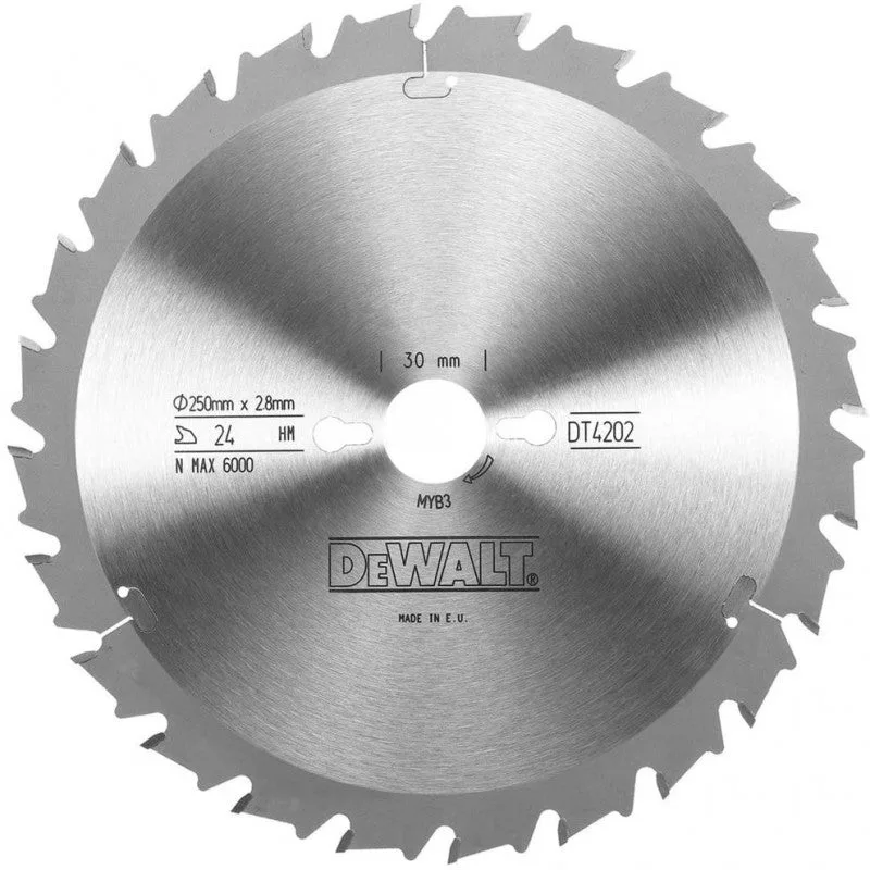 Dewalt dt4202-qz - blade pour cie radiale 250x30mm 24d ft/dl10 °