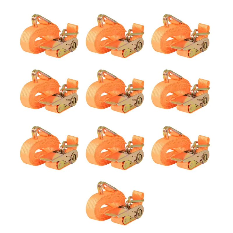 Maison exclusive - correas de sujeción de trinquete 10 uds 0,4 t 6mx25mm naranja