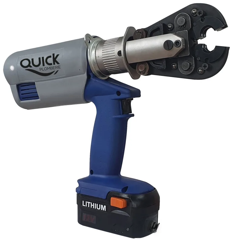 Prensadora a batería para racores de fontanería multicapa perfil th - h - u - quick plomberie