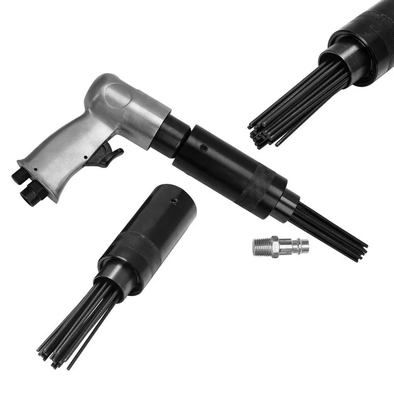 Brigorífico de agujas de aire comprimido con pistola de aguja de cabeza de repuesto 19 agujas 1/4