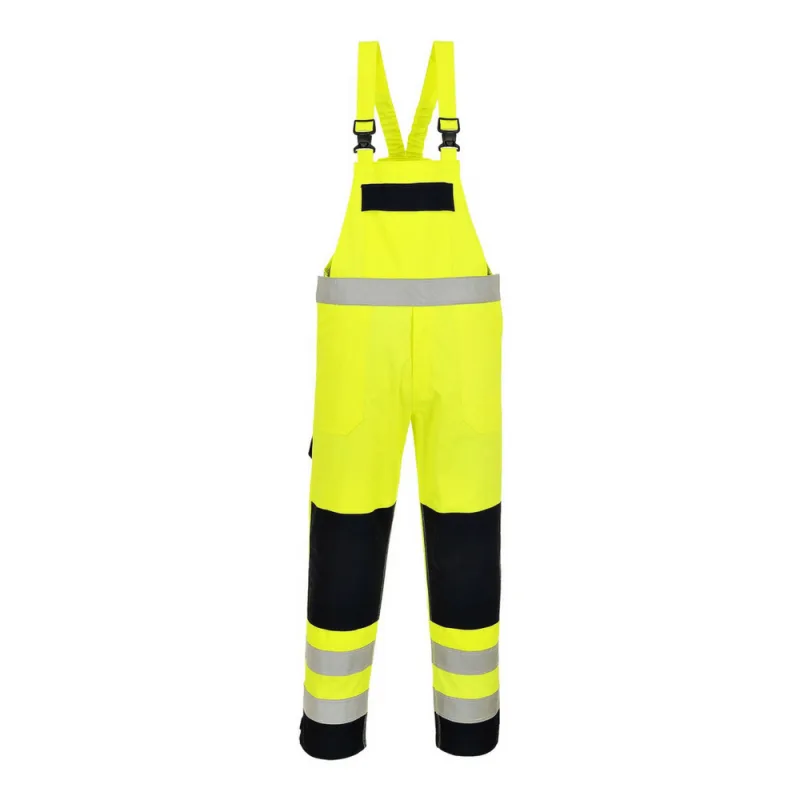 Peto alta visibilidad fluorescente multi-norma, cremallera frontal portwest fr63