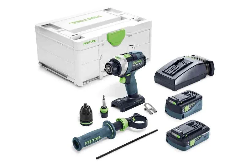 Taladro atornillador de percusión a batería tpc 18/4 5.0/4.0 i-plus quadrive - 577651 - festool