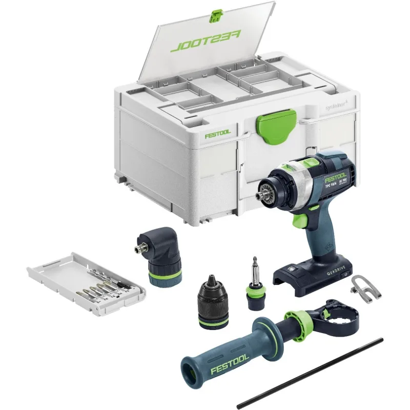 Taladro atornillador de percusión a batería tpc 18/4 i-basic-set quadrive - 577625 - festool