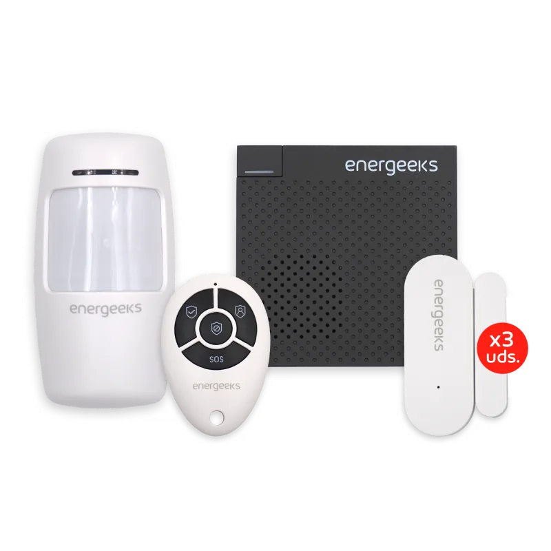 Sistema de alarma wifi con sirena incluida de 95db y batería protect energeeks