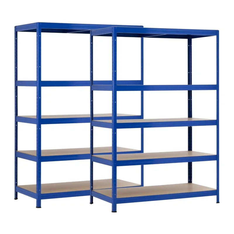Pack 2 estanterías metálicas modulares con 5 baldas para cargas pesadas 1250kg 120x60x180cm o91
