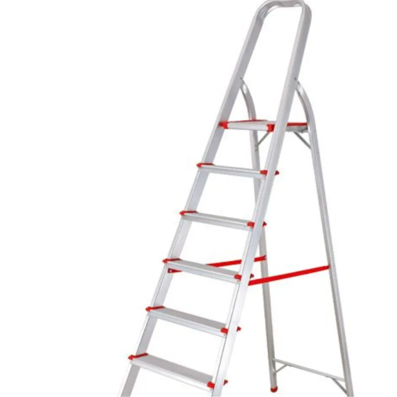 Escalera doméstica plegable de aluminio mixta peldaños de 12cm -5 peldaños + plataforma