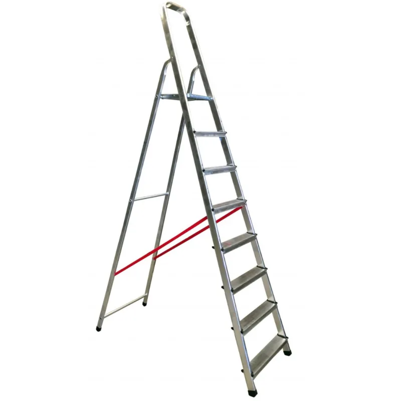 Escalera doméstica plegable de aluminio mixta peldaños de 8cm -7 peldaños + plataforma