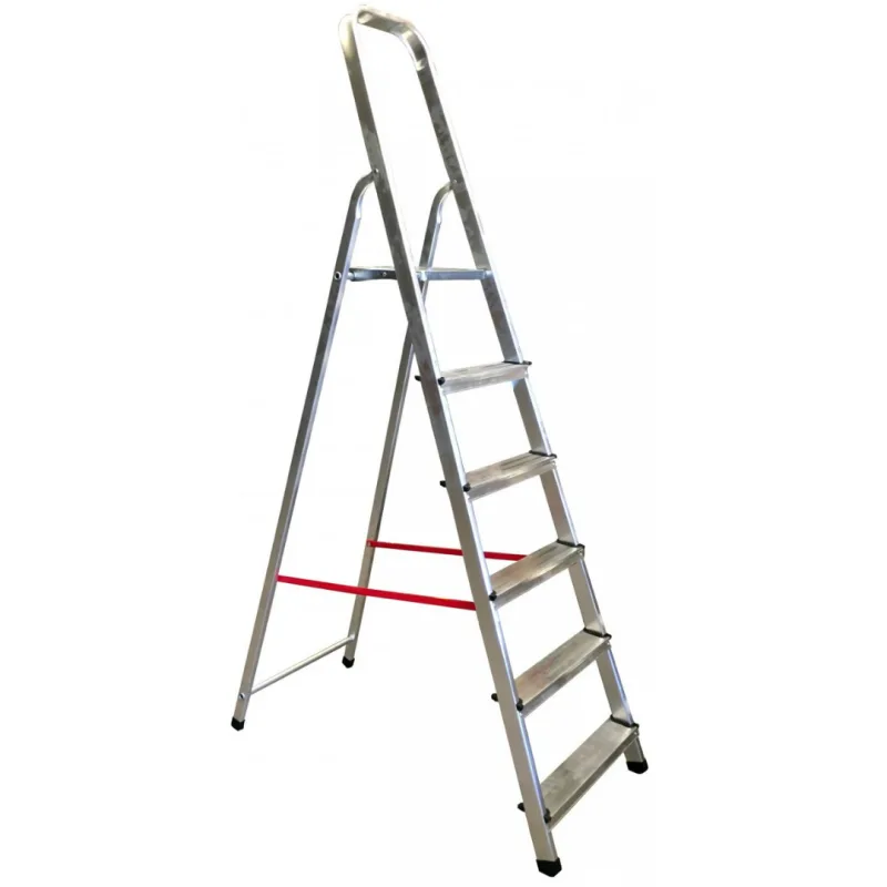 Escalera doméstica plegable de aluminio mixta peldaños de 8cm -5 peldaños + plataforma