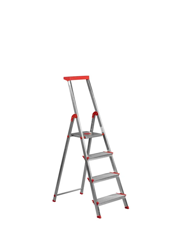 Escalera aluminio rolser brico 220 4 peldaños anchos. certificada según norma europea en-131 para uso doméstico y profesional.