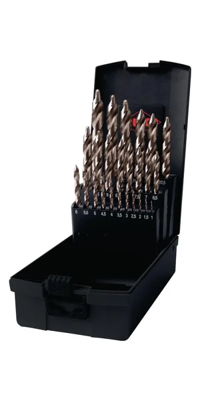 Juego de 25 brocas helicoidales flowstep® hsse-co 5 ruko 259215ero