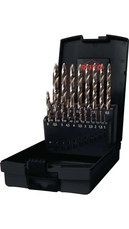 Juego de 19 brocas helicoidales flowstep® hsse-co 5 ruko 259214ero