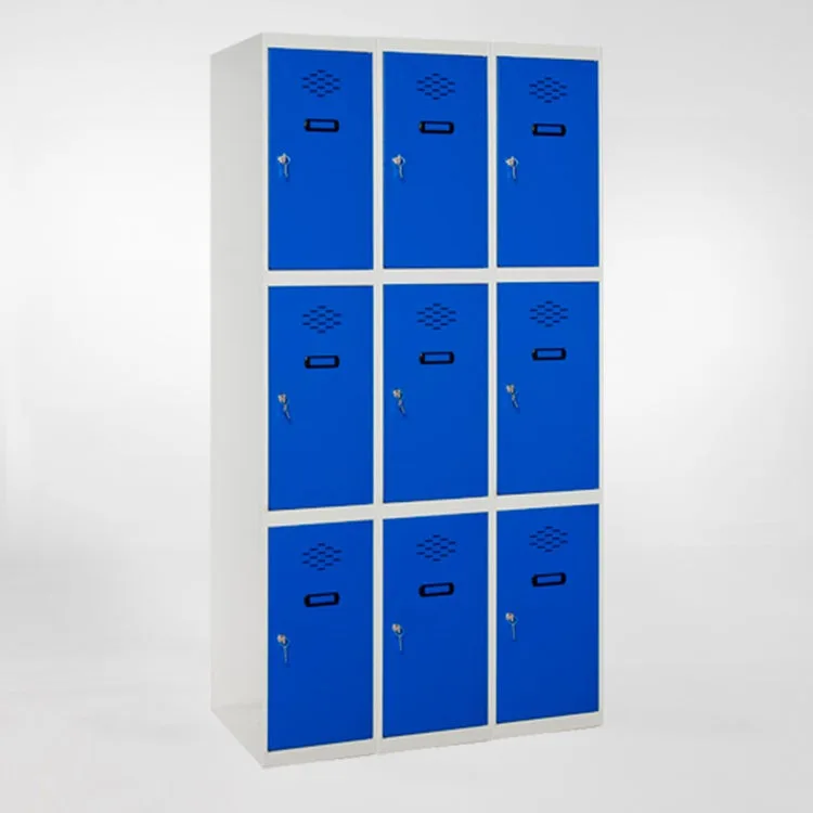 Taquilla metálica casillero de 9 puertas y 3 alturas 180x50x30cm