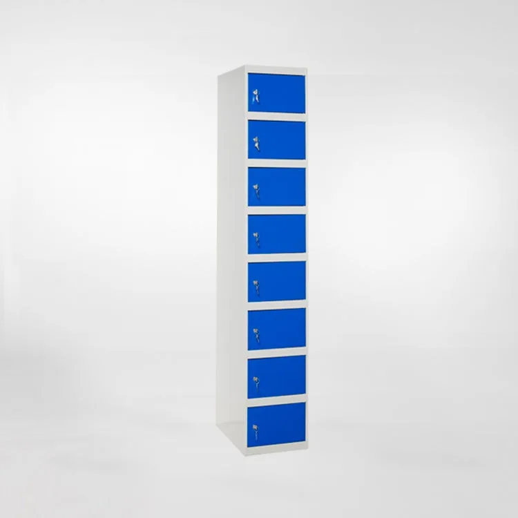 Taquilla metálica casillero de 8 puertas y 8 alturas 180x50x25cm