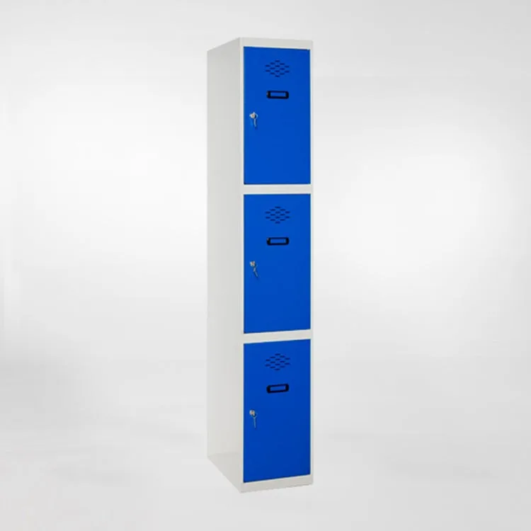 Taquilla metálica casillero de 3 puertas y 3 alturas 180x50x25cm